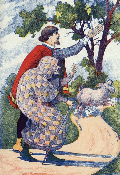 Trota trasformata in scrofa. Illustrazione anonima per il racconto 
