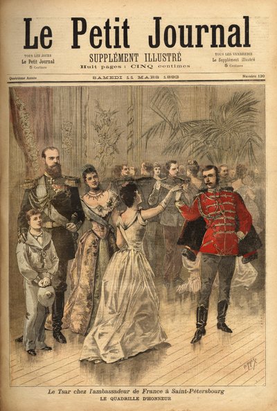 Lo zar Alessandro III (1815-1894) balla il quadrille d