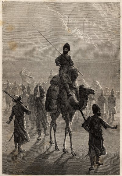 Prigionieri turchi portati a Teheran per scambiare il loro rancore o scambiarli con altri prigionieri da Unknown artist