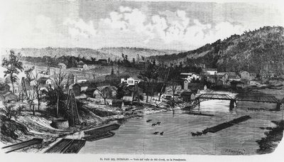 USA: Il paese del petrolio in Pennsylvania, Oil Creek Valley da Unknown artist