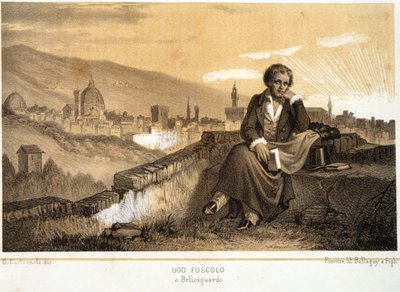 Ugo Foscolo (1778 - 1827), poeta e romanziere italiano, a Bellosgardo - in "Storia d