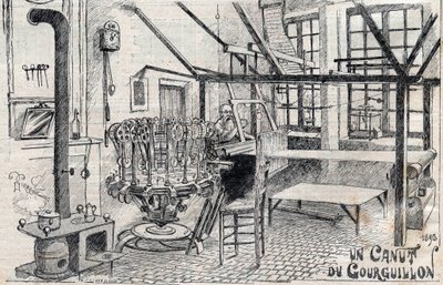 Un canut del Gourguillon (Lione) nel 1893 - incisione in 