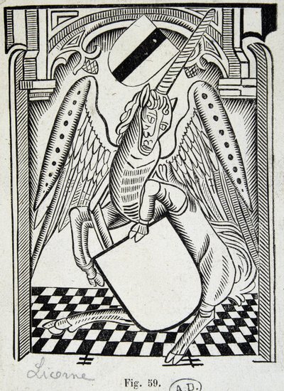 Unicorno - incisione del XV secolo da Unknown artist