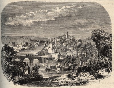 Uzerche - Correze - Francia - incisione in 