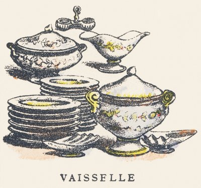 V: stoviglie da Unknown artist