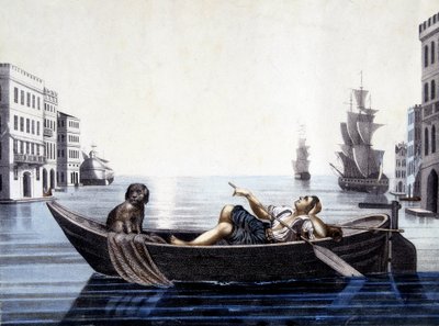 Venezia, al mattino. Incisione del XIX secolo. da Unknown artist