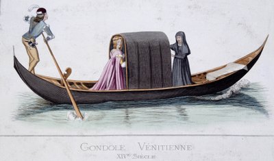 Gondola veneziana del XIV secolo da Unknown artist