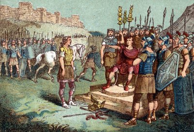 Vercingetorige, capo gallico, si arrese a Giulio Cesare nel 52 a.C. da Unknown artist