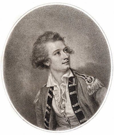 Vicente Lunardi, aeronauta italiano, che fece la prima ascensione in mongolfiera in Inghilterra il 14 settembre 1784. Incisione della fine del XVIII secolo da Unknown artist