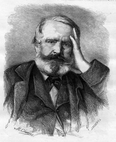 Victor Hugo (1802-1885), scrittore francese, nel 1866 da Unknown artist