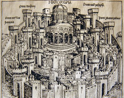 Veduta di Gerusalemme nel Medioevo da Unknown artist