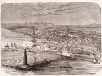Veduta di Livorno (Livorno - Toscana - Toscana) - Toscana - incisione 1860 da Unknown artist