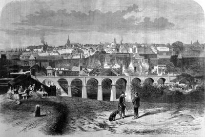 Veduta della città di Lussemburgo (incisione) da Unknown artist