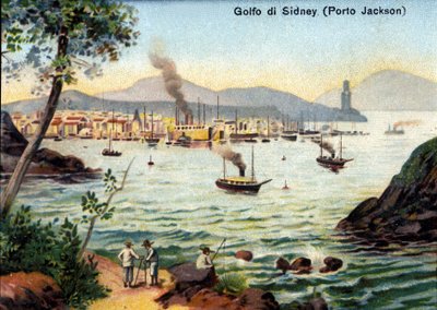 Veduta di Port Jackson (Sydney Harbour) in Australia nel XIX secolo da Unknown artist