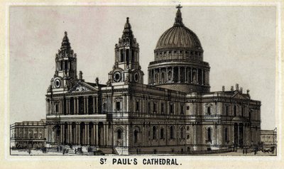 Veduta della Cattedrale di San Paolo a Londra, Inghilterra da Unknown artist