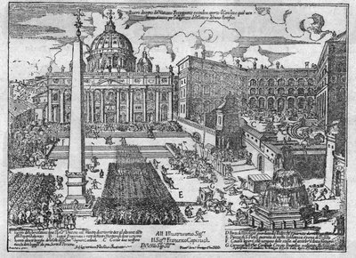 Veduta di Piazza San Pietro durante un Conclave per l