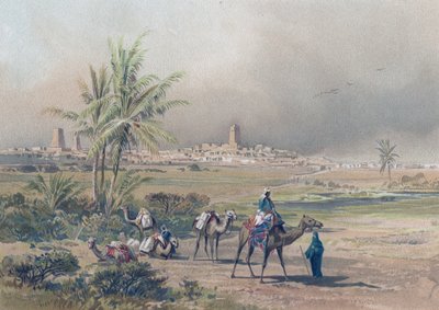 Veduta di Timbuctoo (Timbuktu) nel Mali moderno, 1850 circa (stampa) da Unknown artist