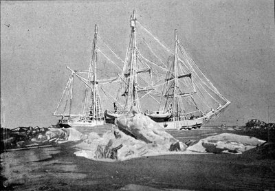 Veduta della nave scientifica belga “Belgica” utilizzata nelle spedizioni antartiche, intrappolata nel ghiaccio da Unknown artist