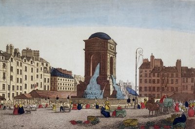 Veduta del Mercato e della Fontana degli Innocenti - incisione da Unknown artist