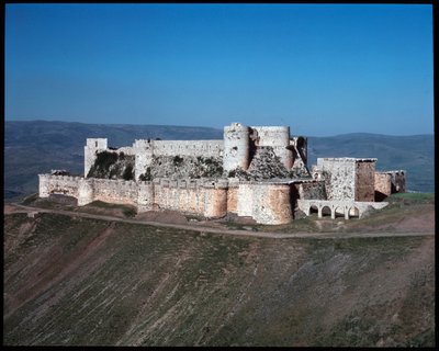 Vista del Krak dei Cavalieri, castello crociato, c.1100 da Unknown artist