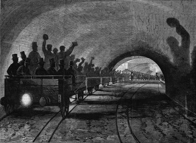 Veduta della Metropolitana di Londra. Incisione da Unknown artist