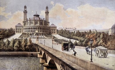 Veduta del Palais du Trocadero (Parigi) nel 1898 da Unknown artist