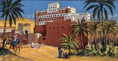 Veduta del castello del Sultano Al Kathiri (Palazzo del Sultano Al Kathiri) Seiyun (Say