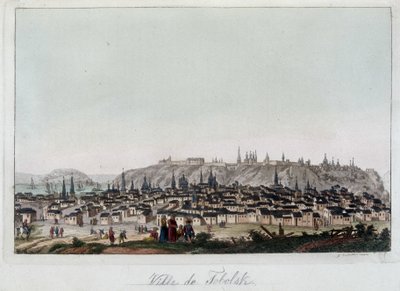 Veduta della città di Fabolsk, Siberia. In “Il costume antico e moderno” da Unknown artist