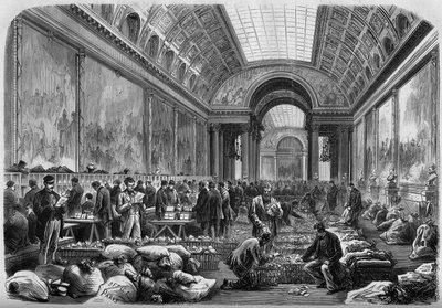 Veduta della galleria delle battaglie del castello di Versailles, dove è installato l