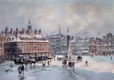 Veduta della grande piazza di Lille da Unknown artist