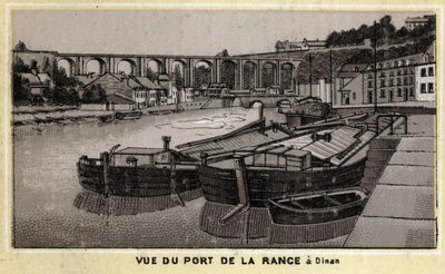 Veduta del porto de la Rance a Dinan, Côtes-d
