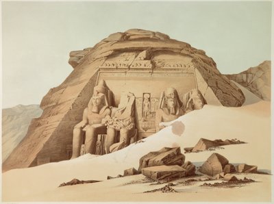 Veduta del tempio di Abu Simbel. Egitto. Illustrazione del XIX secolo. Parigi, Collège de France da Unknown artist
