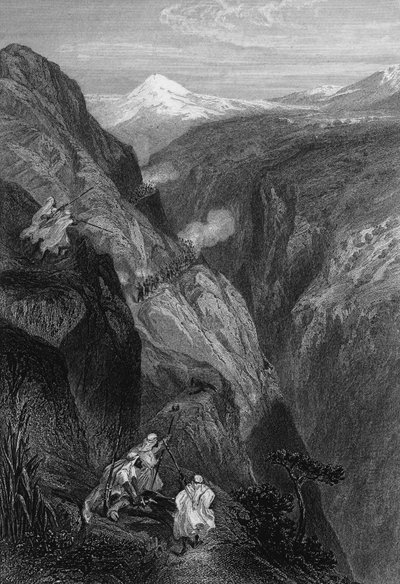 Veduta della teniah di Mouzaïa, il passo del Monte Atlante attraversato dall