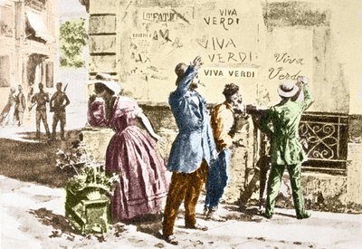 Viva Verdi: Iscrizioni entusiastiche per Giuseppe Verdi a Napoli (Regno delle Due Sicilie) sotto l