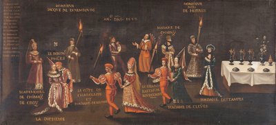 Il voto del fagiano (Filippo il Buono e Isabella alla festa del fagiano a Lille nel 1454), c. 1500- c.1599 da Unknown artist