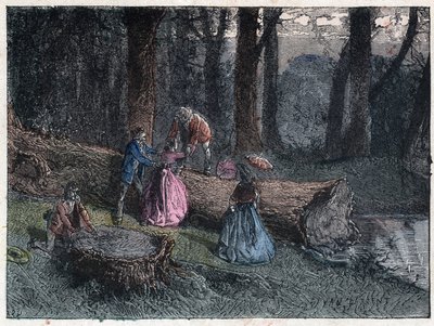 Passeggiatori cercano di calcolare l