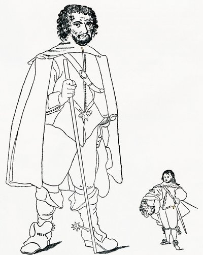 Walter Parsons e Sir Jeffrey Hudson, da The Strand Magazine pubblicato nel 1894. da Unknown artist