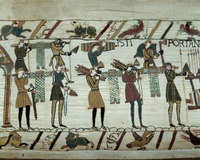 Armi e vino portati alle navi durante il rifornimento per la conquista dell