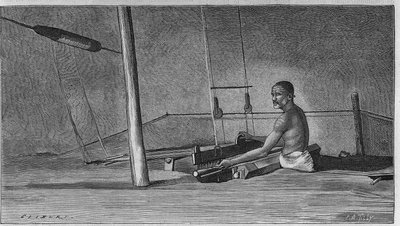 Tessitura in India: il mestiere del tessitore. da Unknown artist