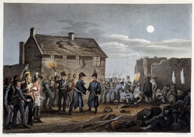 Wellington e Blucher che si incontrano incidentalmente a Waterloo - in 