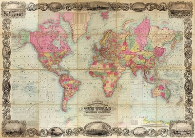 Mappa del mondo in proiezione di Mercatore da Unknown