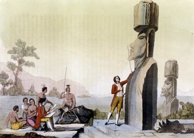 Occidentali (incluso Jean-Francois Galaup, Conte di La Perouse) da Unknown artist
