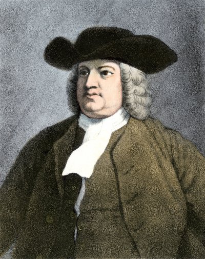 William Penn (1644-1718) quacchero inglese fondatore dello stato della Pennsylvania nel 1682 da Unknown artist