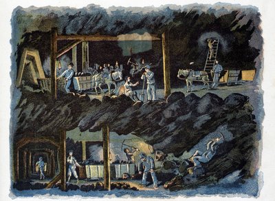 Lavoro nella miniera di carbone da Unknown artist