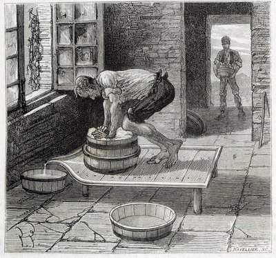 Lavoro della Tomme da parte di un casaro dell