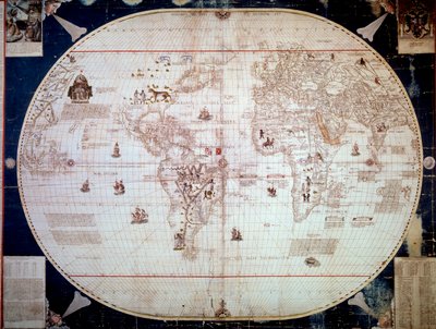 Mappa del mondo del navigatore Sebastiano Caboto da Unknown artist