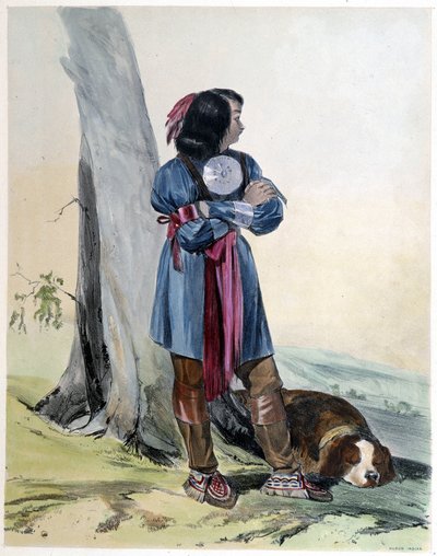 Giovane indiano urone e il suo cane - in "Shyth