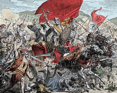 Ziska in battaglia - Crociata contro gli Hussiti (1420-1434): Jan Ziska (1370-1424) alla battaglia contro le crociate da Unknown artist