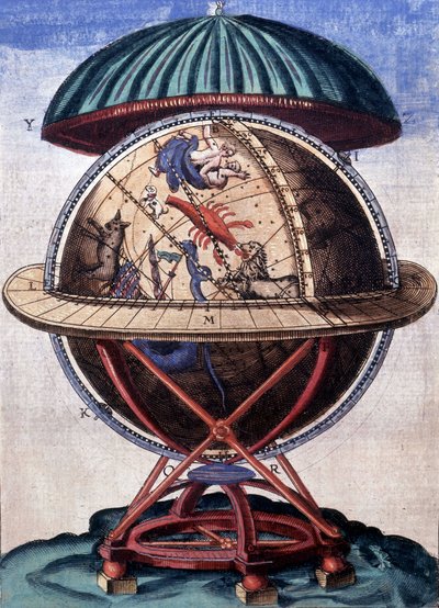 Sfera zodiacale. Incisione. XVII secolo. B.N, Parigi da Unknown artist