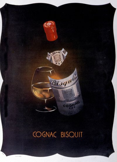 Manifesto pubblicitario per Cognac Bisquit. 1932. da Unknown artist